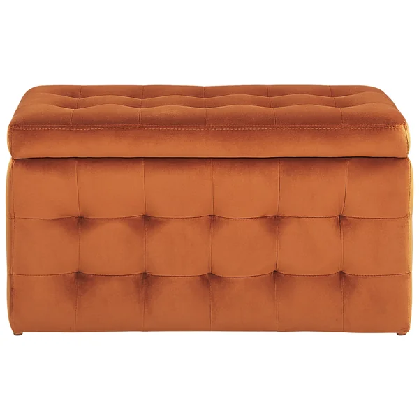 Opbergpoef MICHIGAN Fluweel Oranje
