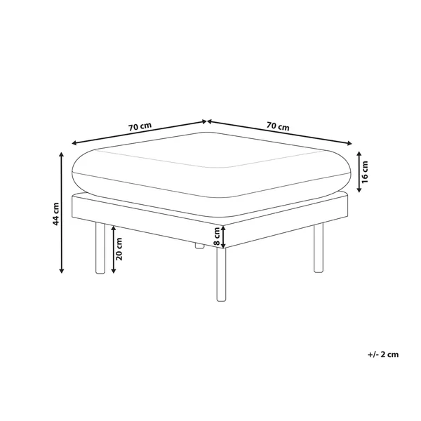 Ottomaan VINTERBRO Fluweel Beige