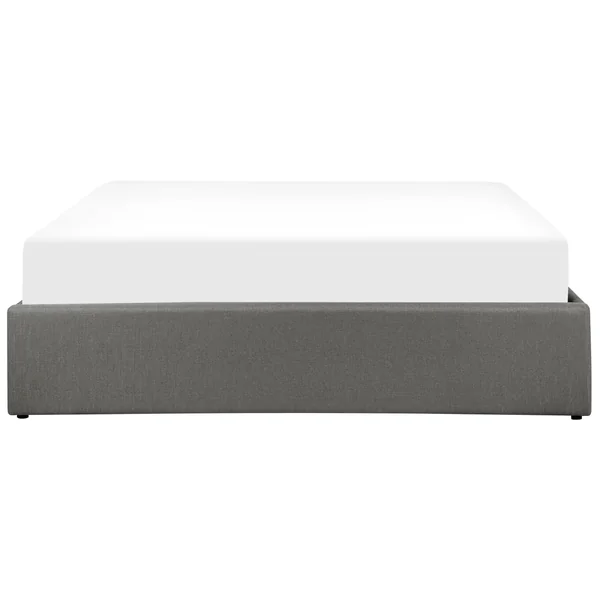 Ottoman Bed without Headboard Fabric DINAN 160 x 200 cm (EU King Size) Dark Grey
