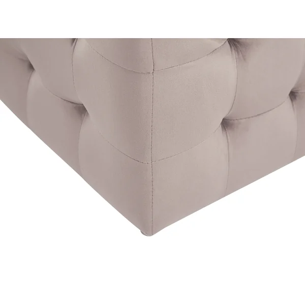 Ottomane mit Stauraum MICHIGAN Samtstoff Rosa