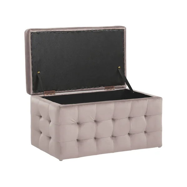 Ottomane mit Stauraum MICHIGAN Samtstoff Rosa