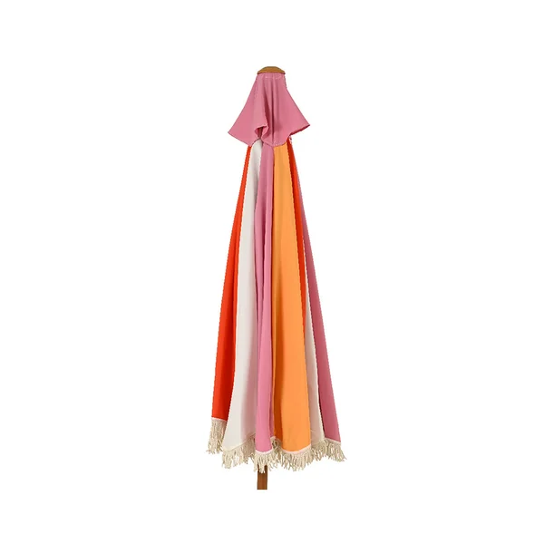 Parasol en tissu multicolore d220xh210cm