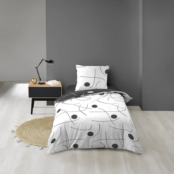 PARURE 140X200CM MICROFIBRE IMPRIMEE ALLOVER SONATE
