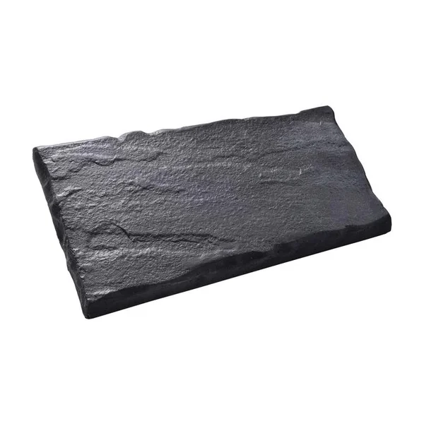 Pas de cheminement trapèze en béton coulé ton ardoise Hairie Grandon - 49 x 33/26 cm
