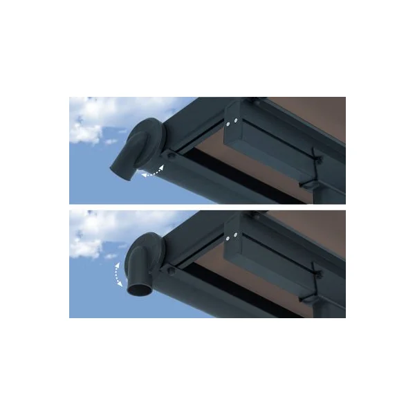 Pergola adossée fixe aluminium Canopia by Palram Capri gris bronze 3 x 8,51 m