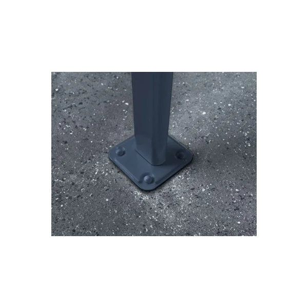 Pergola adossée Sierra Palram Canopia aluminium et polycarbonate gris 3 x 9,8m