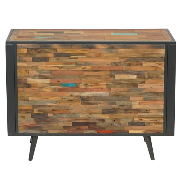 Petit buffet 2 portes bois recyclé DRAKKAR