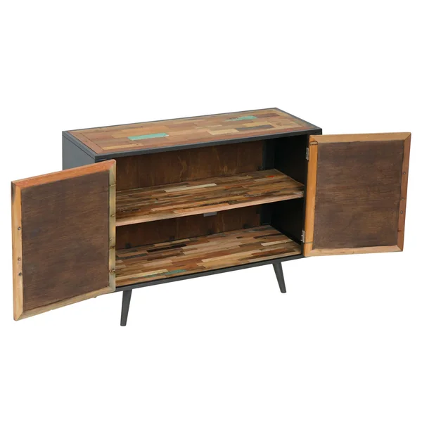 Petit buffet 2 portes bois recyclé DRAKKAR