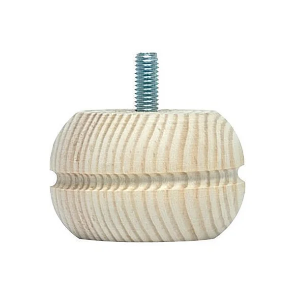 Pied de meuble model 25 H. 40 mm x ø 65 mm pin brut