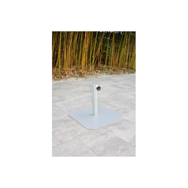 Pied de parasol FIT en acier laqué gris