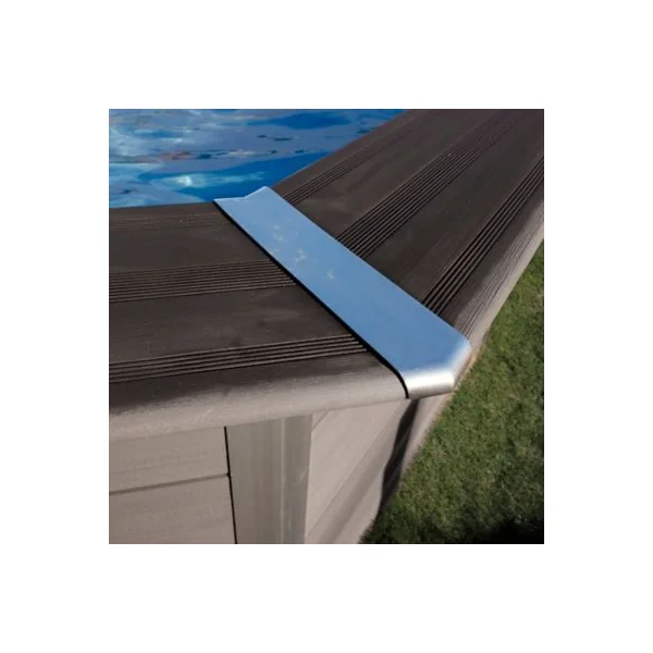 Piscine hors sol composite gris Gré ø4,10 x h.1,24 m