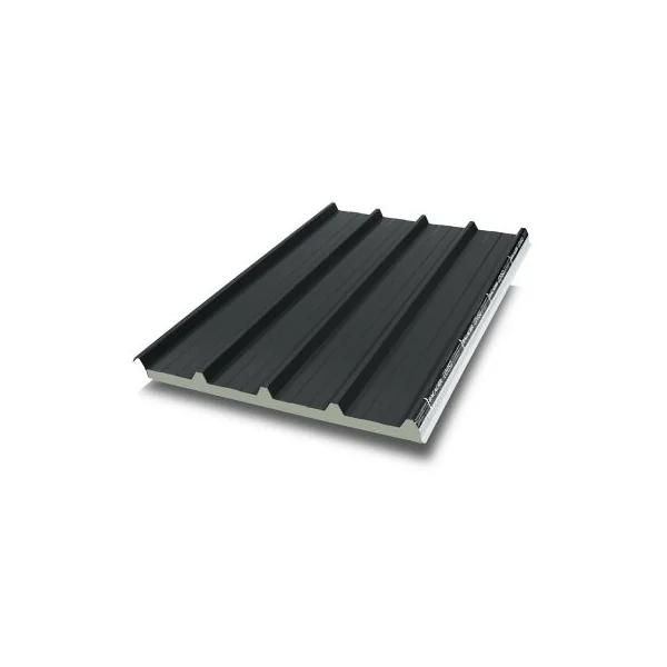 Plaque acier sandwich anthracite 7022, 400 x 100 cm (vendue à la plaque)