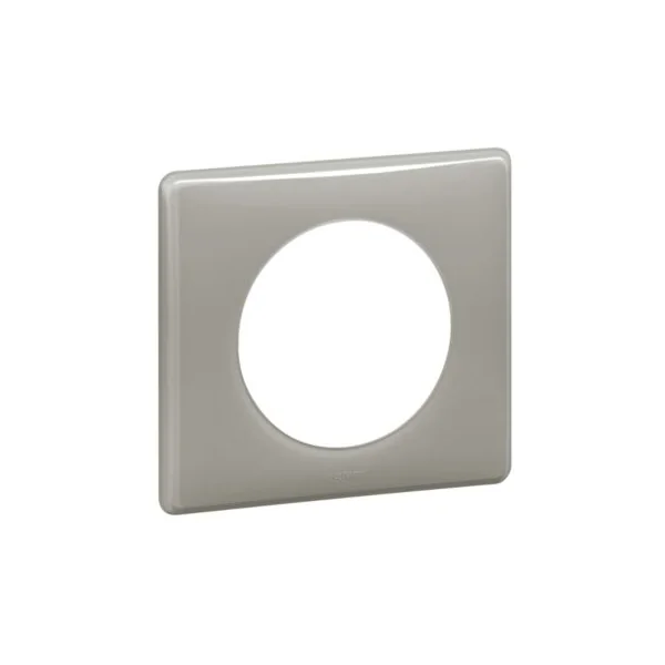 Plaque de finition 1 poste Legrand Céliane 0 988 59 coloris laqué gris perle l.90 x P.8,5 x H.82 mm