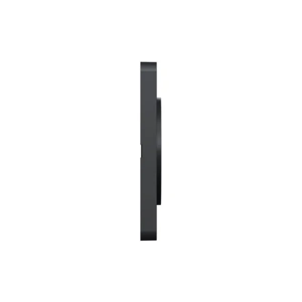 Plaque de finition 1 poste Schneider Electric Odace Kvadrat S540802KB coloris noir avec liseré anthracite l.85 x P.10 x H.85 mm