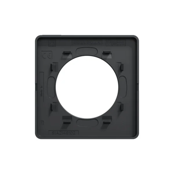 Plaque de finition 1 poste Schneider Electric Odace Touch S540802 coloris anthracite l.85 x P.10 x H.85 mm