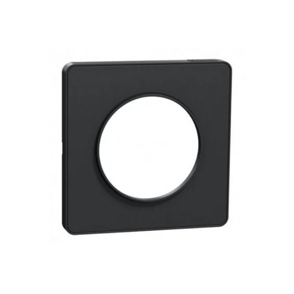 Plaque de finition 1 poste Schneider Electric Odace Touch S540802 coloris anthracite l.85 x P.10 x H.85 mm
