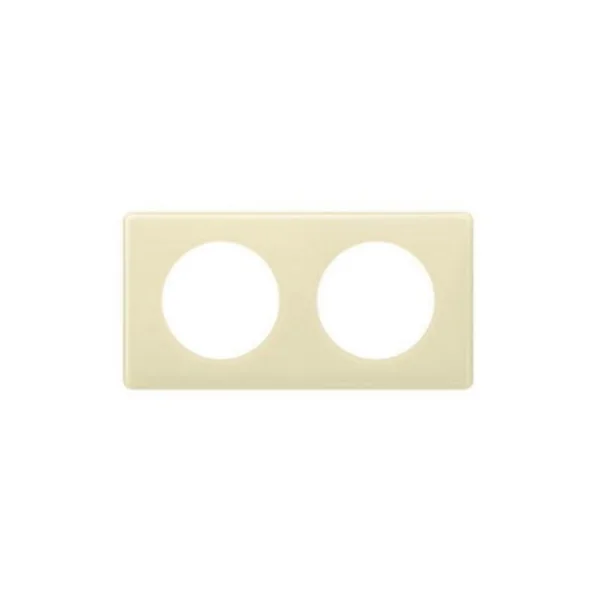 Plaque de finition 2 postes Legrand Céliane 0 988 21 coloris ivoire l.161 x P.8,5 x H.90 mm