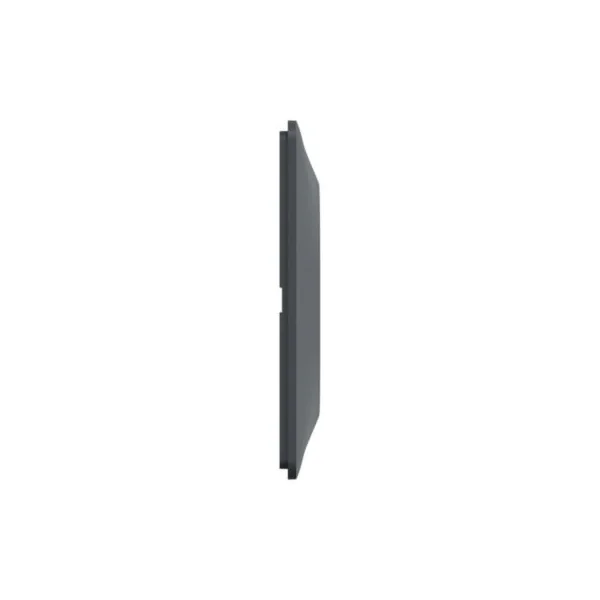 Plaque de finition 3 postes Schneider Electric Ovalis S340706G coloris anthracite avec liseré argent chromé l.229 x P.10 x H.87 mm