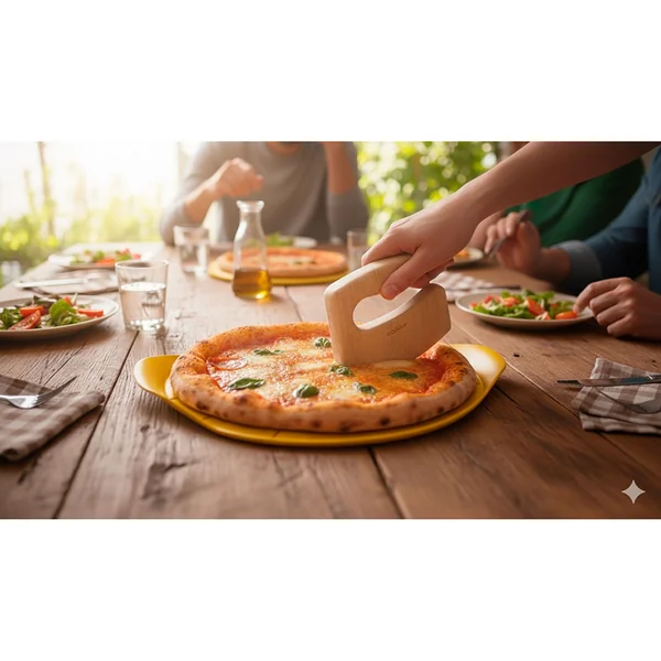 Plat à pizza avec couteau en aluminium mangue - Formidable