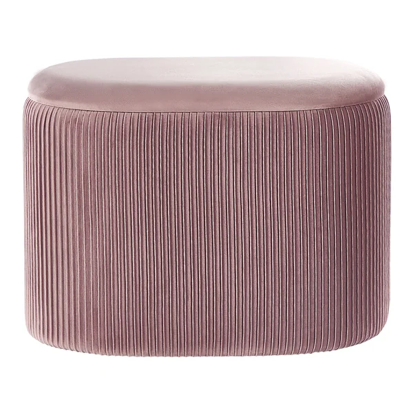 Poef met opbergruimte RICHLAND Fluweel Roze