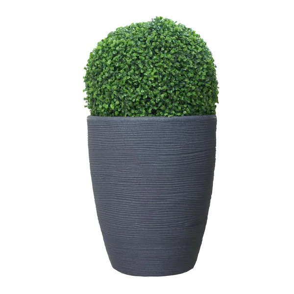 Pot rond haut Granit gris Ø 37 x 44 cm de 35 L