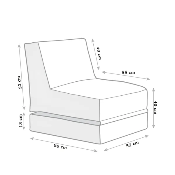 Pouf bain de soleil extérieur rose ARTA