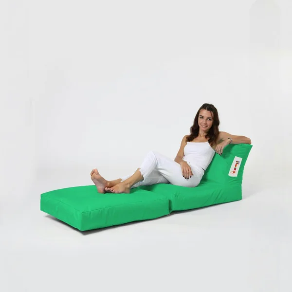 Pouf bain de soleil extérieur vert ARTA
