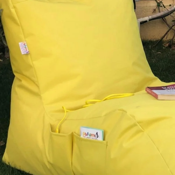 Pouf bain de soleil XXL imperméable – jaune ARTA