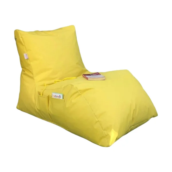 Pouf bain de soleil XXL imperméable – jaune ARTA