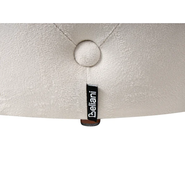 Pouf COROLLA Samtstoff Cremeweiß