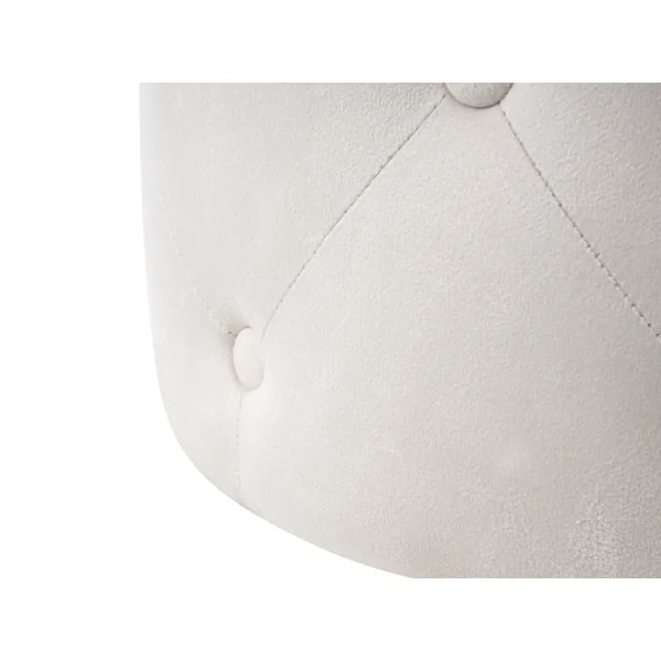 Pouf COROLLA Samtstoff Cremeweiß