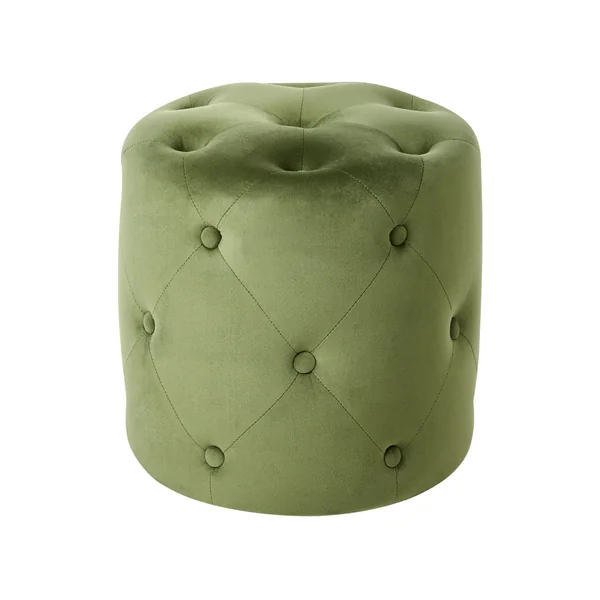 Pouf COROLLA Velours Vert olive