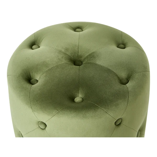 Pouf COROLLA Velours Vert olive