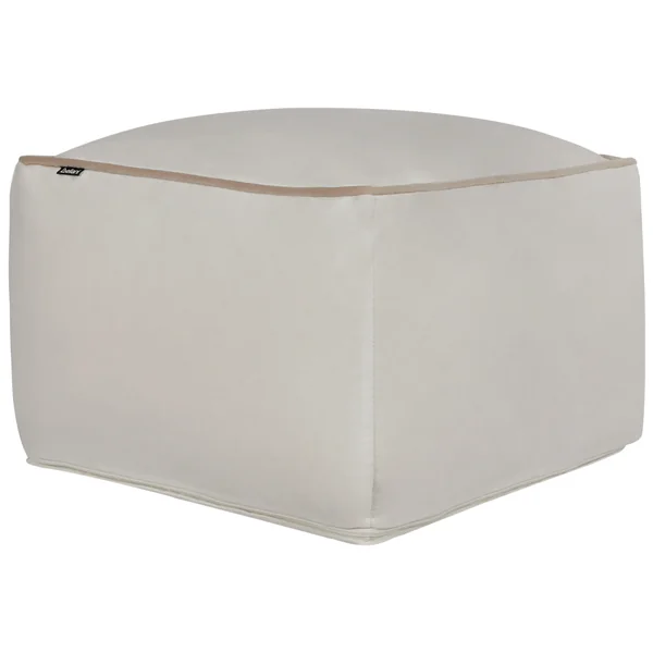 Pouf DAREYN Velours Beige clair