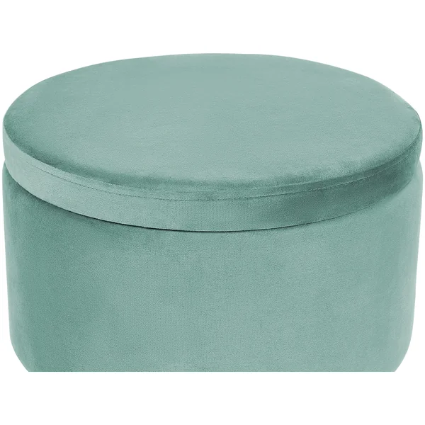Pouf mit Stauraum SILAS Samtstoff Mintgrün