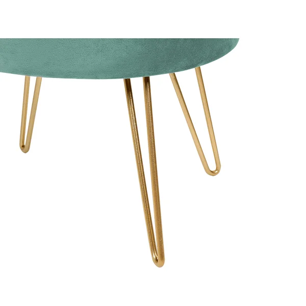 Pouf mit Stauraum SILAS Samtstoff Mintgrün