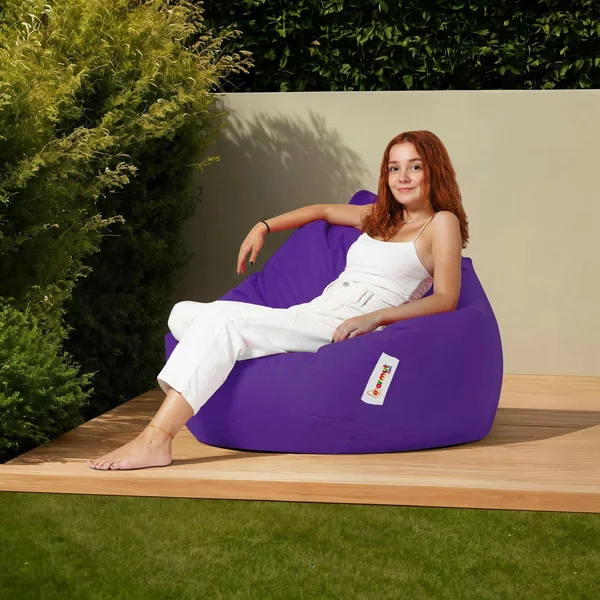 Pouf poire géant extérieur violet ARTA