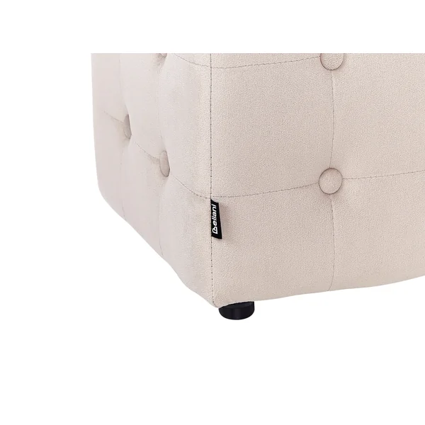 Pouf WISCONSIN Samtstoff Hellbeige
