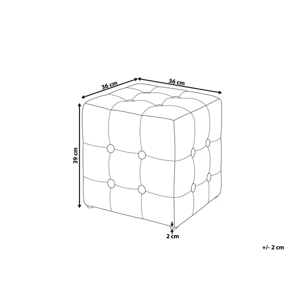 Pouf WISCONSIN Samtstoff Hellbeige