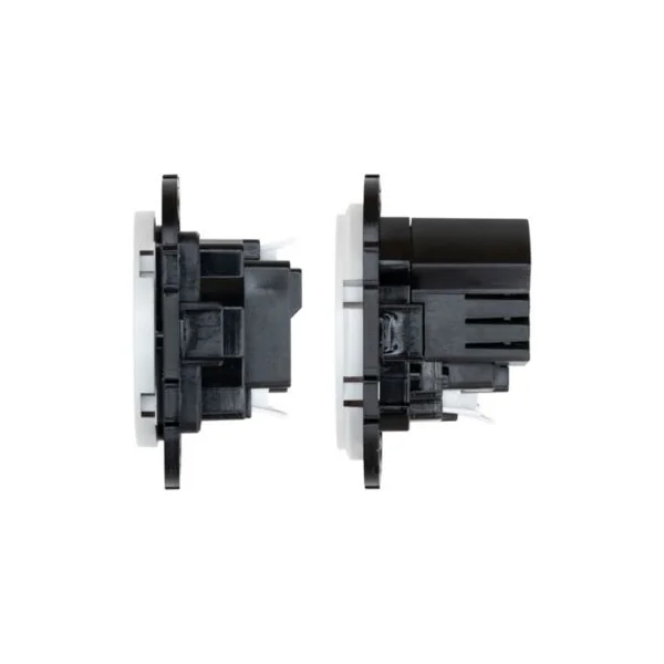 Prise avec terre Jacobsen Espen blanc composable, lot de 3 + 1xUSB-A+C