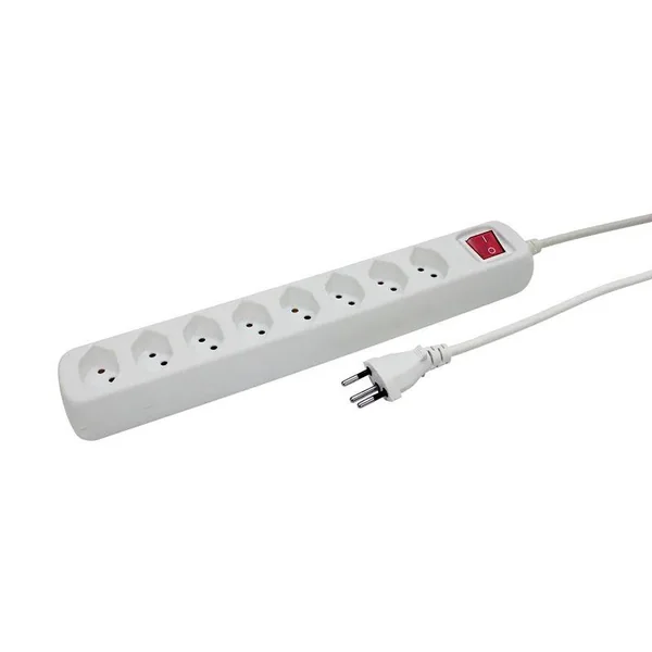PRISE MULTIPLE POWER EASY 1.5M BL 8XT13 AVEC BREAKER SWITCH