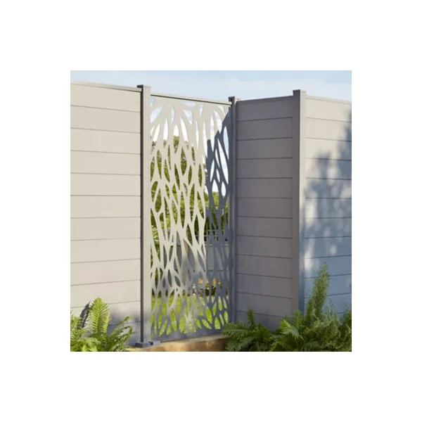 Profilé de départ et profilé de finition en aluminium taupe pour clôture Neva Klikstrom