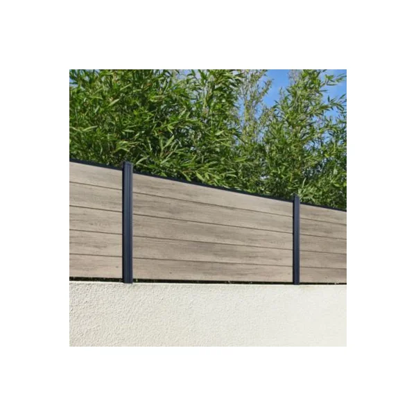 Profilé de finition PVC en U gris anthracite L.175 cm