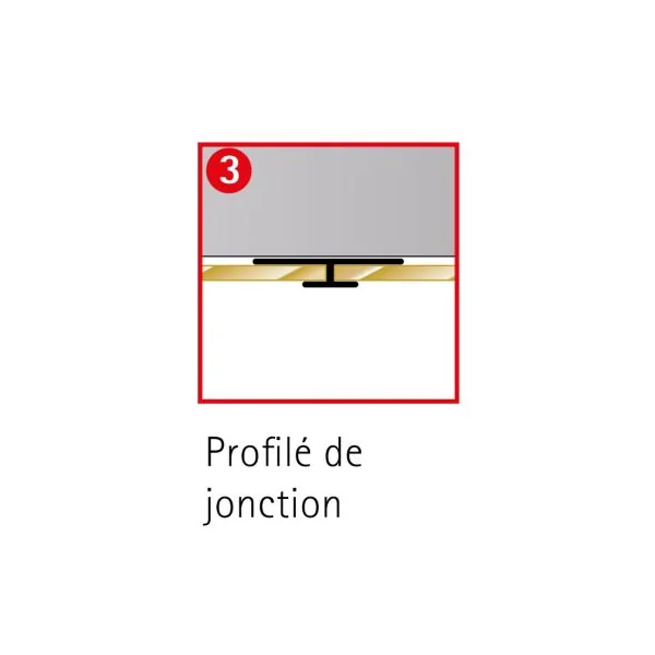 Profilé de jonction H.255 x 3,3 cm, aluminium, blanc brillant, Schulte Deco Design