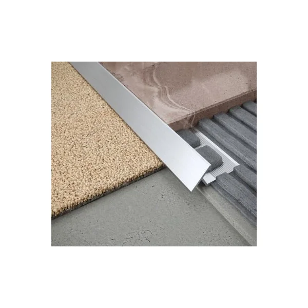 Profilé de rattrapage extérieur Diall droit aluminium brut argent lisse 32mmx100cm