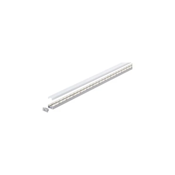 Profilé de strip LED Base IP20 aluminium anodisé, satiné Paulmann L.200 x H.9 x P.17cm