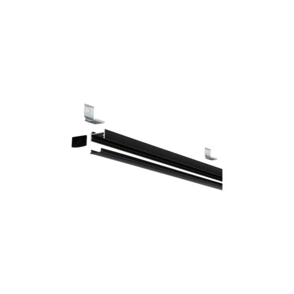 Profilé de strip LED Square IP20 noir Paulmann L.200 x H.15 x P.23cm