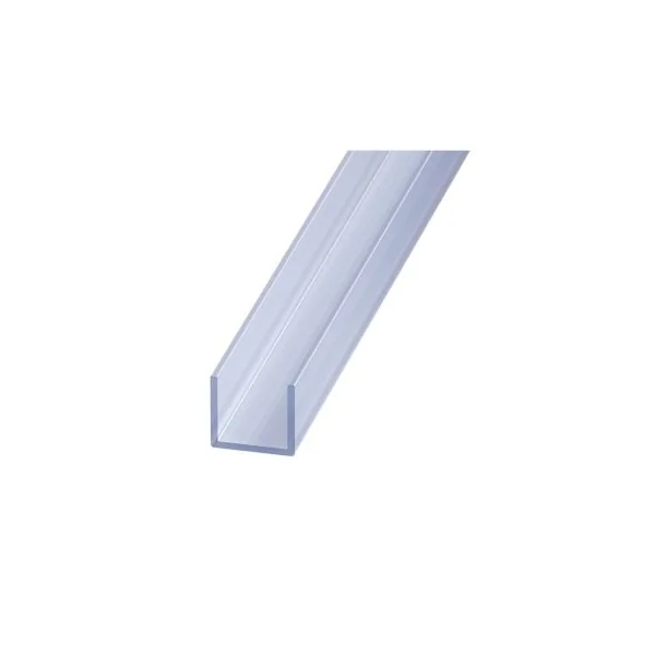 Profilé U PVC transparent 10 x 18 x 10 mm, 2 m