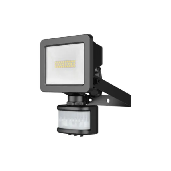 Projecteur LED extérieur détecteur de mouvement noir IP65 1150lm 10W GoodHome, Lucan
