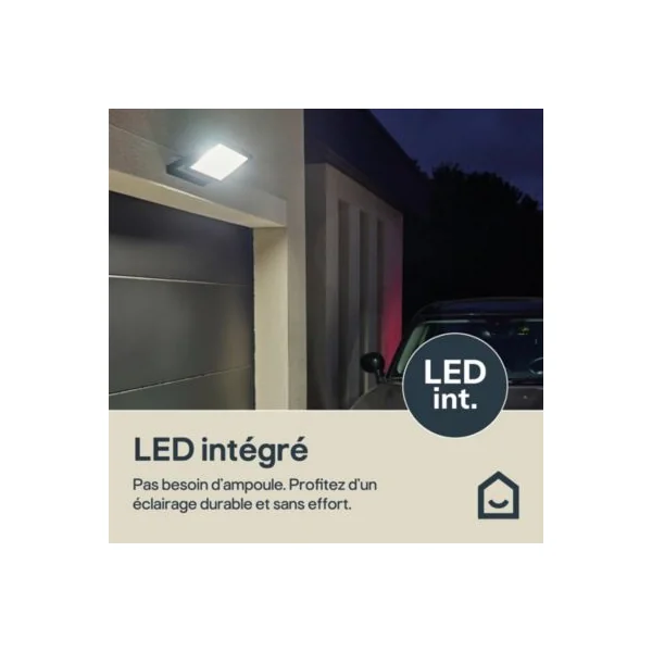 Projecteur LED extérieur noir 100 W 15 000 lm IP65, GoodHome Lucan